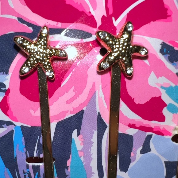 NWOT Lilly Pulitzer Gold Hair Pin Set - Picture 4 of 4